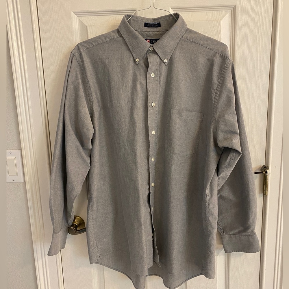 Men’s Gray Chaps Dress Shirt